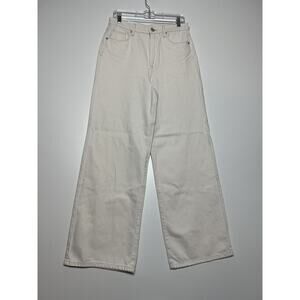 Blank NYC The Franklin High Key Pants Rib cage Wide Leg Cream Color Size 29